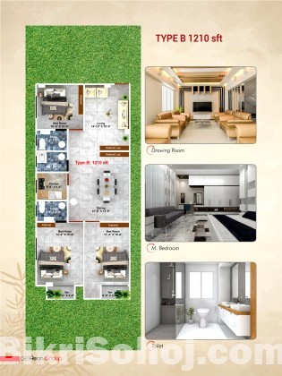 Luxury Apartment Sale at 10 min distance from Mohammadpur